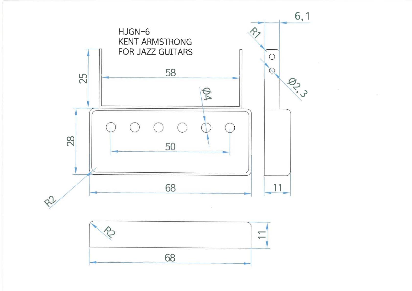   / ジョージ ジェンセPENUMBRA LARGE Jazzy Joe Jazz Guitar Pickup with Adjustable Polepieces Neck Mount